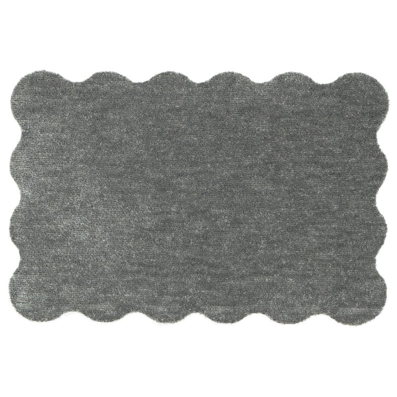 Hug Rug My Soft Scalloped Rug Ghost Grey