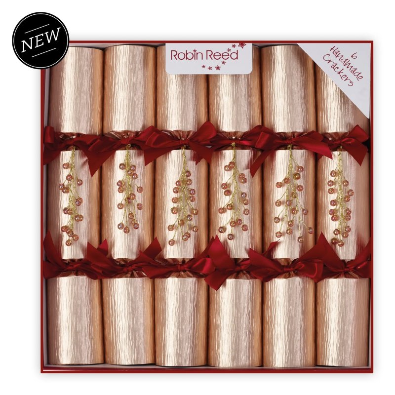 Robin Reed Mayfair Cranberry Box Of 6 Crackers