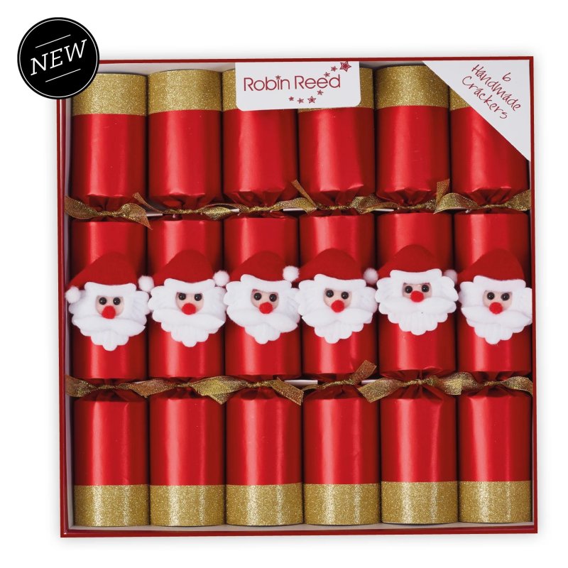 Robin Reed Mayfair Jolly Santa Box Of 6 Crackers