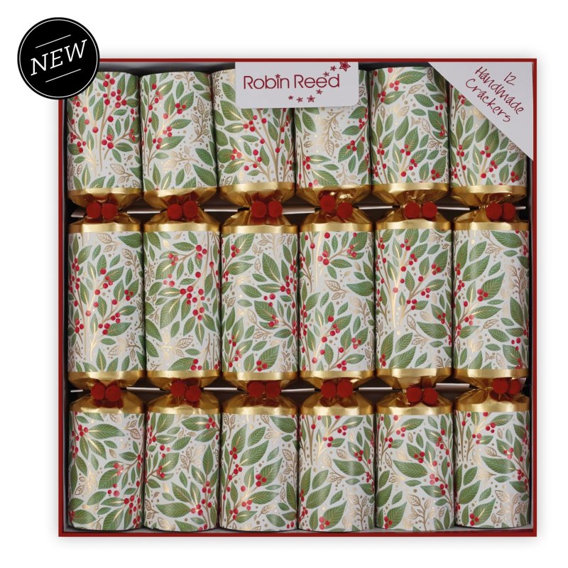 Robin Reed Piccadilly Winter Berry Box Of 12 Crackers