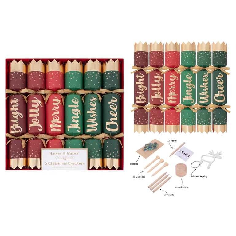 Harvey & Mason Script Box Of 6 Crackers