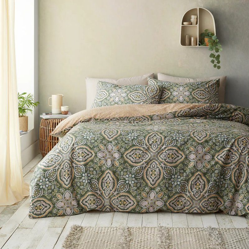Pineapple Elephant Pineapple Elephant Alba Green Duvet Cover Set
