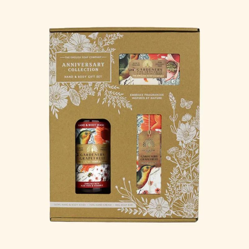 English Soap Co The English Soap Company Anniversary Gardeners Grapefruit Hand and Body Gift Box