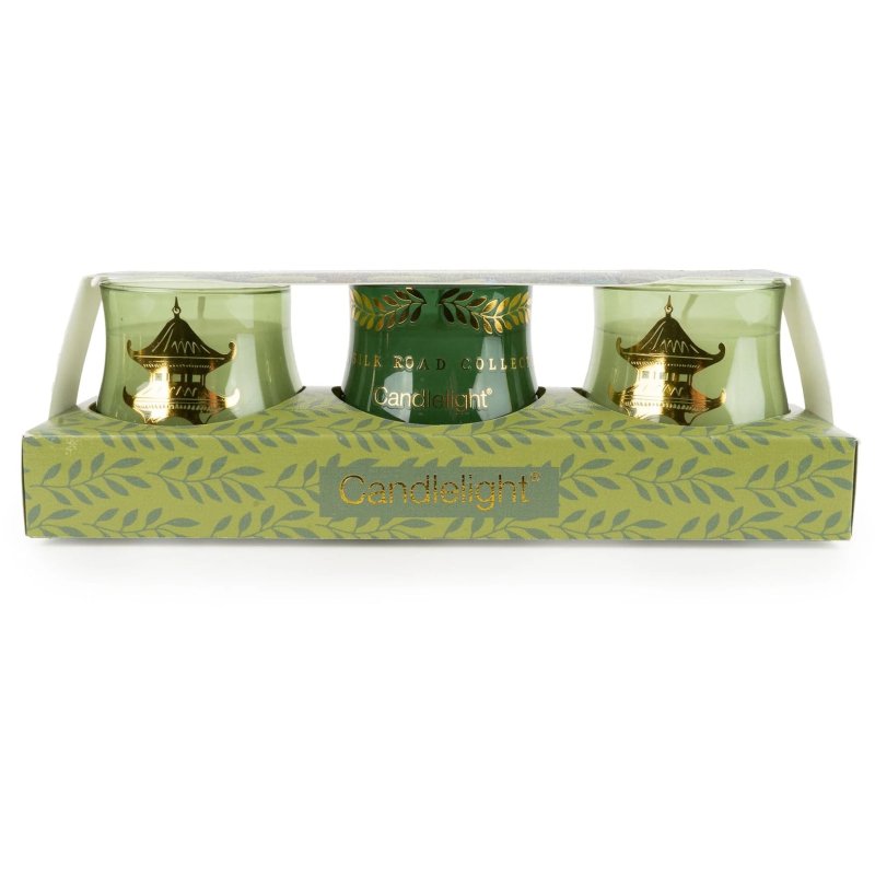 Candlelight Bukhara Set Of 3 Votives