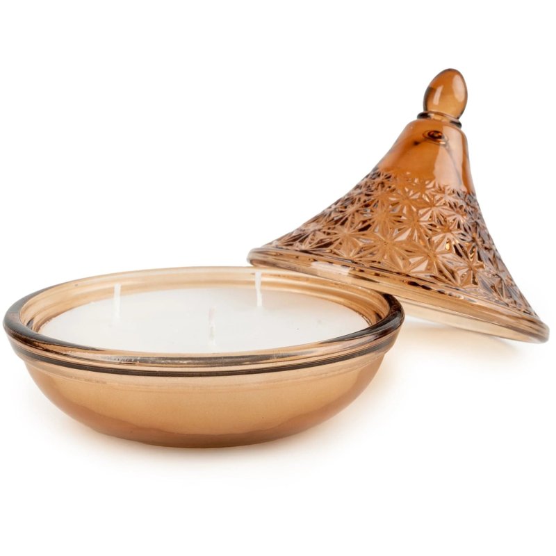 Candlelight Embossed Tagine Candle Terracotta