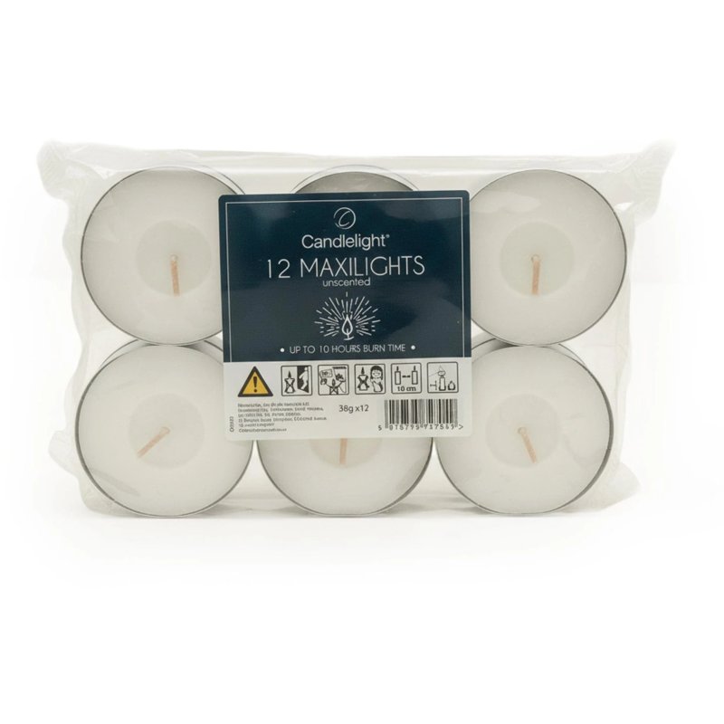 Candlelight 12 Unscented Maxilights