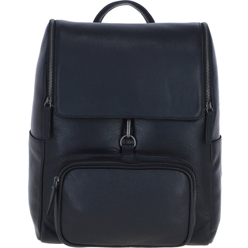 Ashwood Leather Black Buckle Rucksack