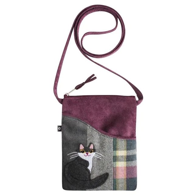 Earth Squared Earth Squared Cat Applique Sling Bag