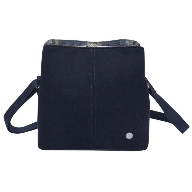 Earth Squared Earth Squared Navy Plain Wool Logan Bag
