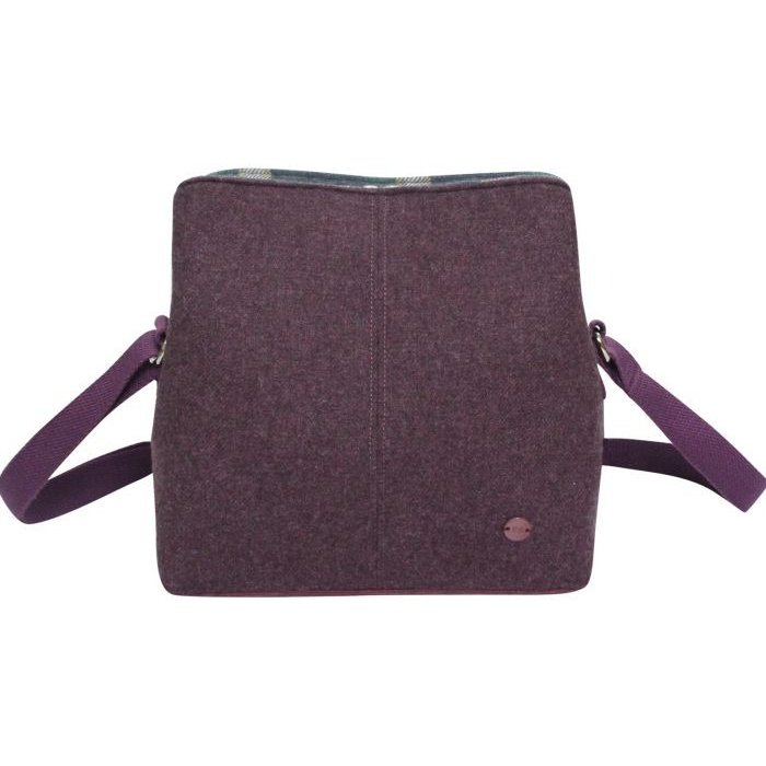 Earth Squared Earth Squared Plum Plain Wool Logan Bag