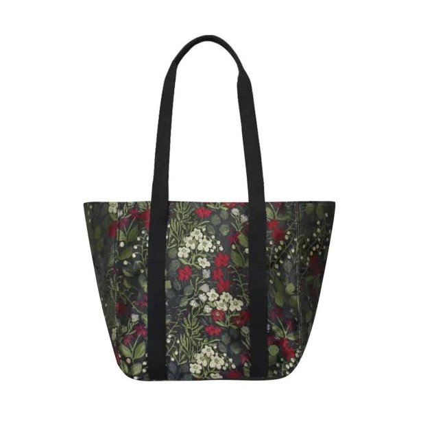 Earth Squared Earth Squared Black Floral Jacquard Tote Bag