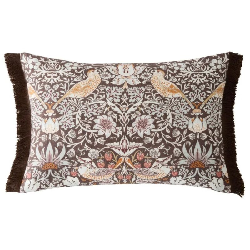 William Morris At Home Strawberry Thief Chocolate Cushions rectangle