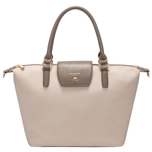 David Jones Medium Tab Over Tote Bag Simply Taupe
