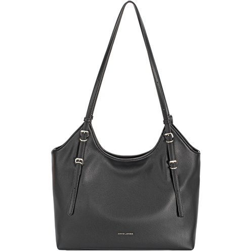 David Jones Buckle Strap Shoulder Bag Black