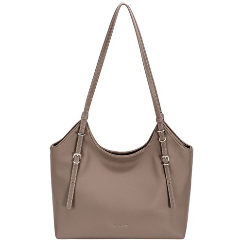 David Jones Buckle Strap Shoulder Bag Bitter Chocolate