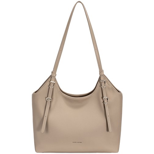 David Jones Buckle Strap Shoulder Bag Warm Taupe