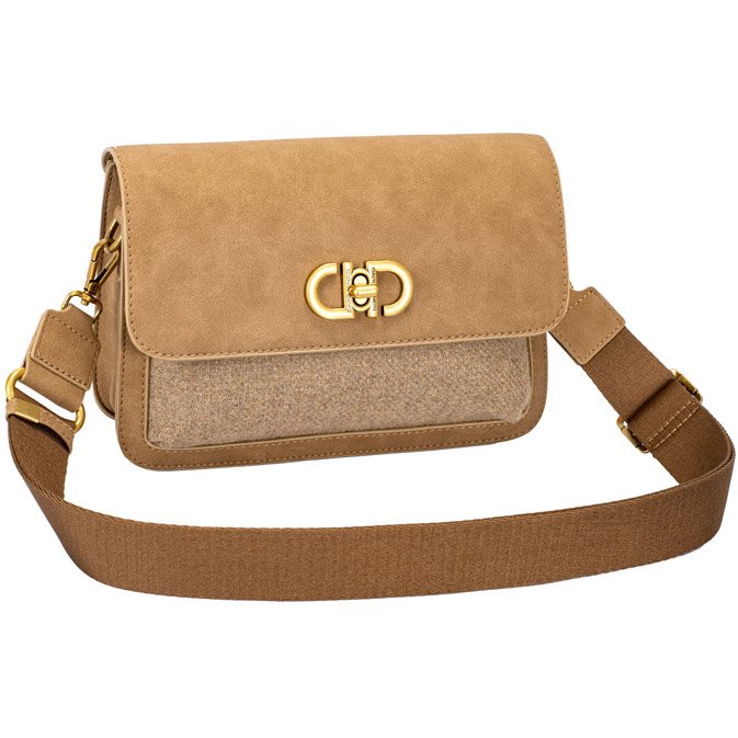 David Jones Flap Over Messenger Bag Pumpkin Spice