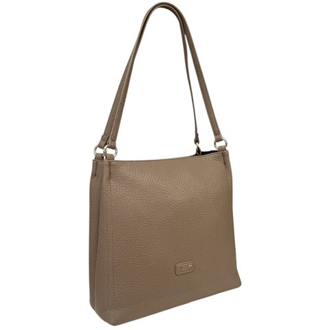 David Jones Textured Shoulder Bag Taupe