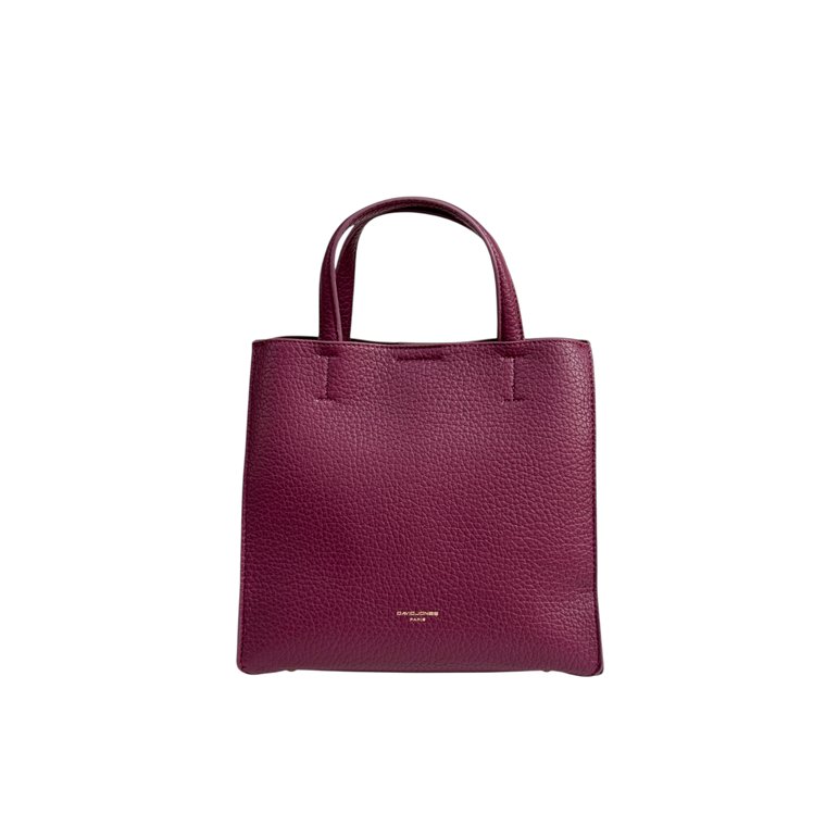 David Jones Box Tote Bag Plum