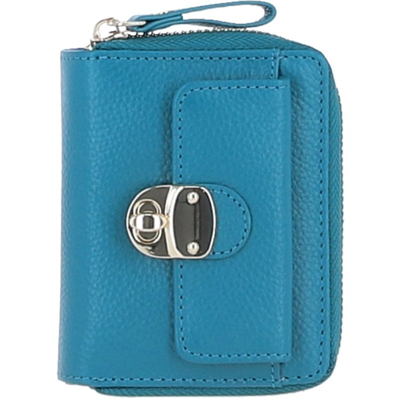Ashwood Leather Purse Turquoise