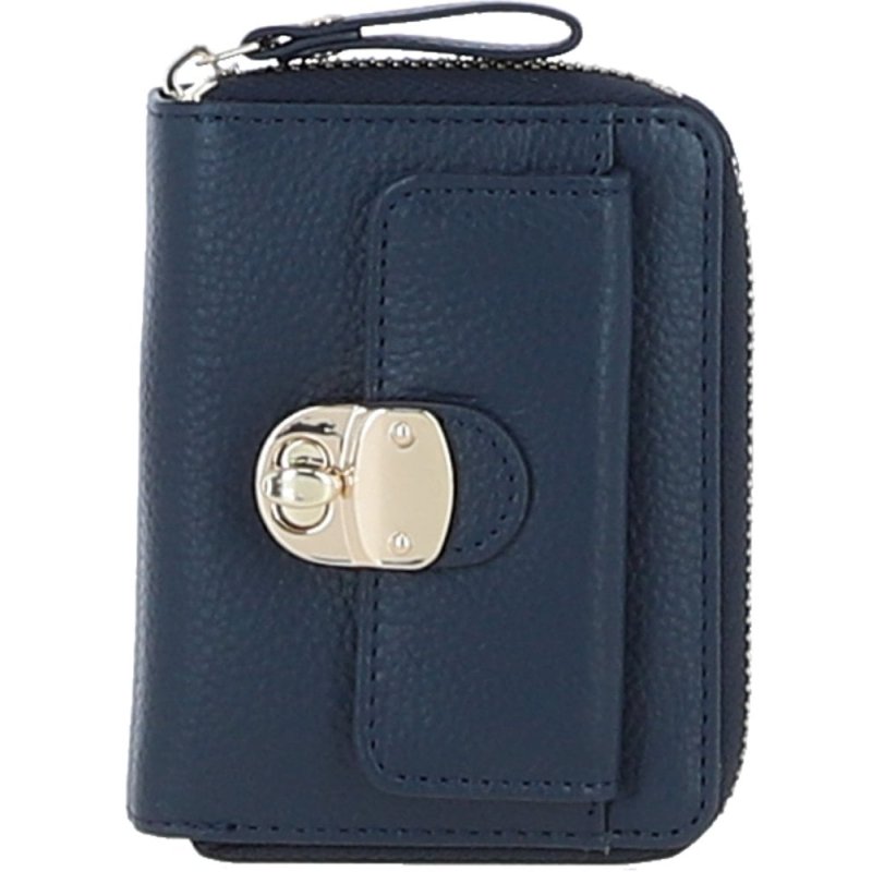 Ashwood Leather Purse Cotswold Navy