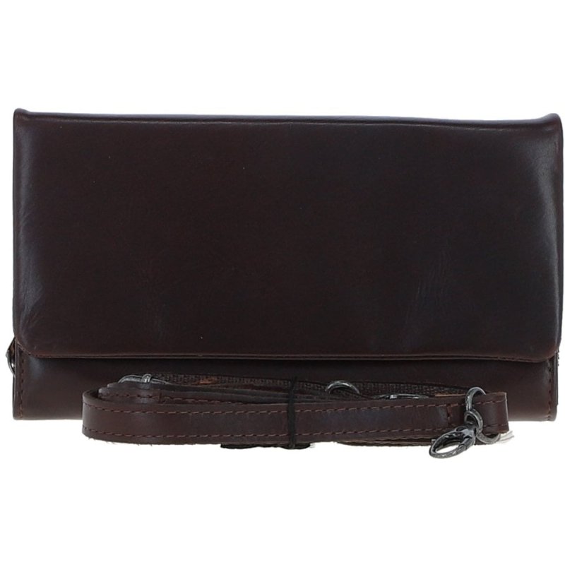 Ashwood Leather Clutch Shoulder Bag Brandy
