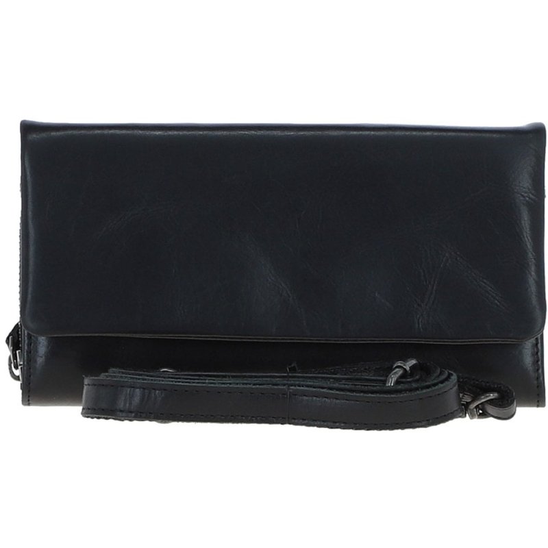 Ashwood Leather Clutch Shoulder Bag Black