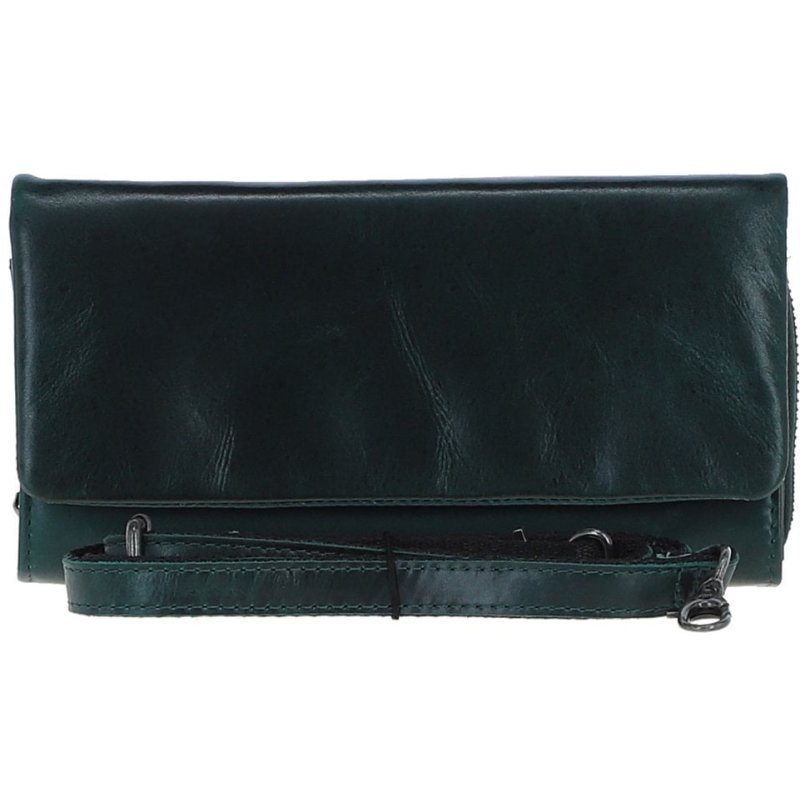 Ashwood Leather Clutch Shoulder Bag Sea Green