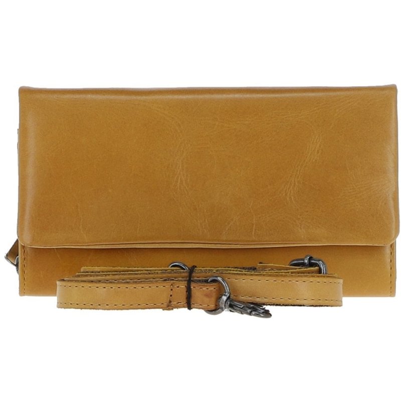 Ashwood Leather Clutch Shoulder Bag Mustard