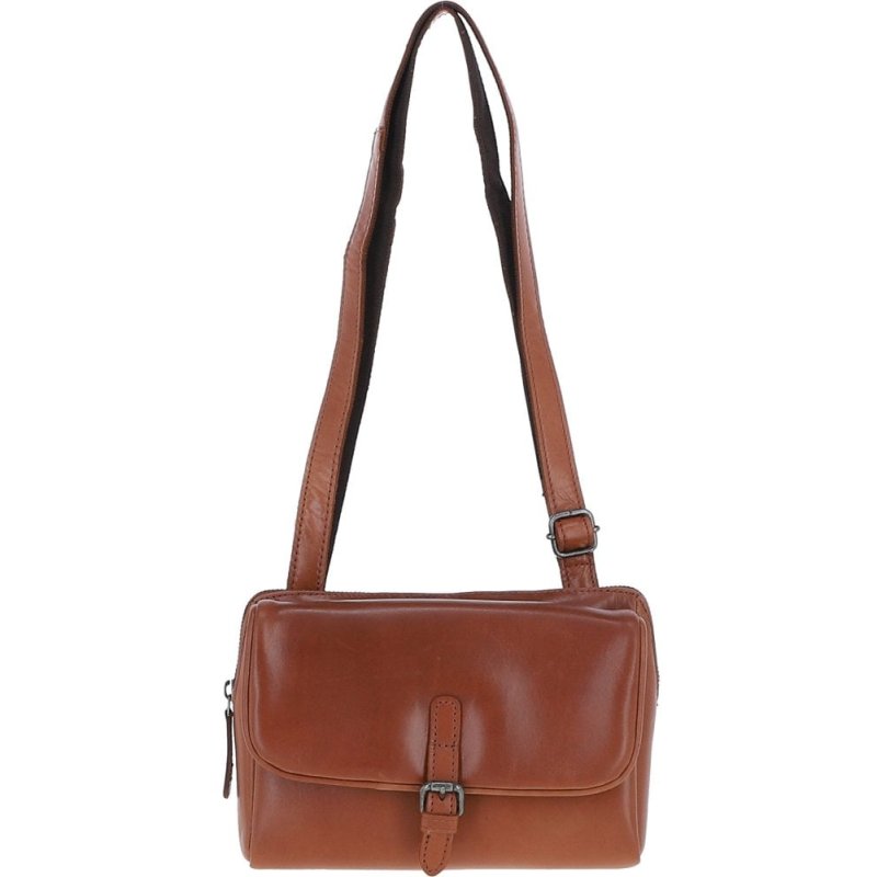 Ashwood Leather X-Body Shoulder Bag Tan