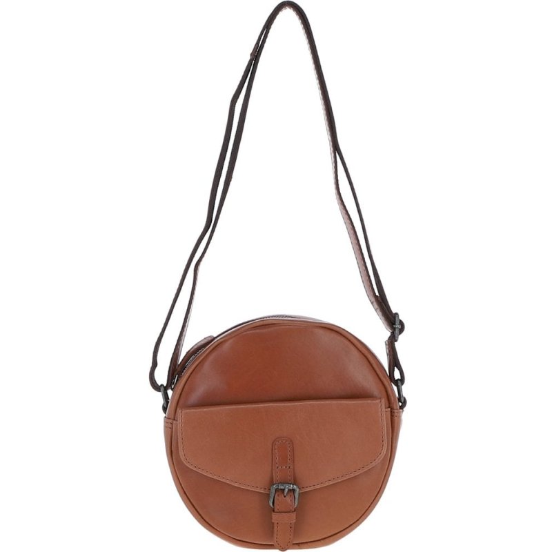 Ashwood Leather Round X-Body Bag Tan