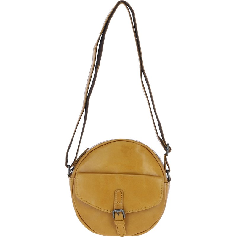 Ashwood Leather Round X-Body Bag Mustard