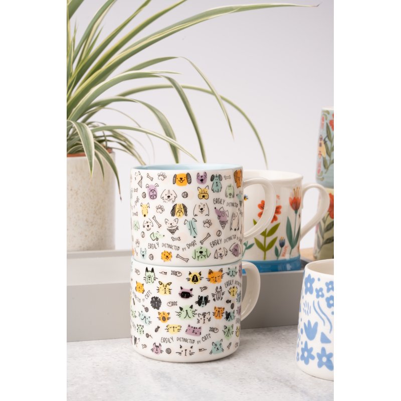 Siip Easily Distracted Cats Mug | Aldiss of Norfolk