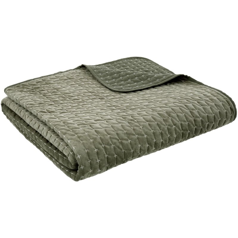Bianca Bianca Attica Green Velvet Bedspread
