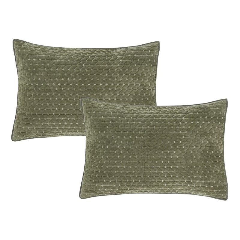 Bianca Bianca Attica Velvet Pillow Sham Pair