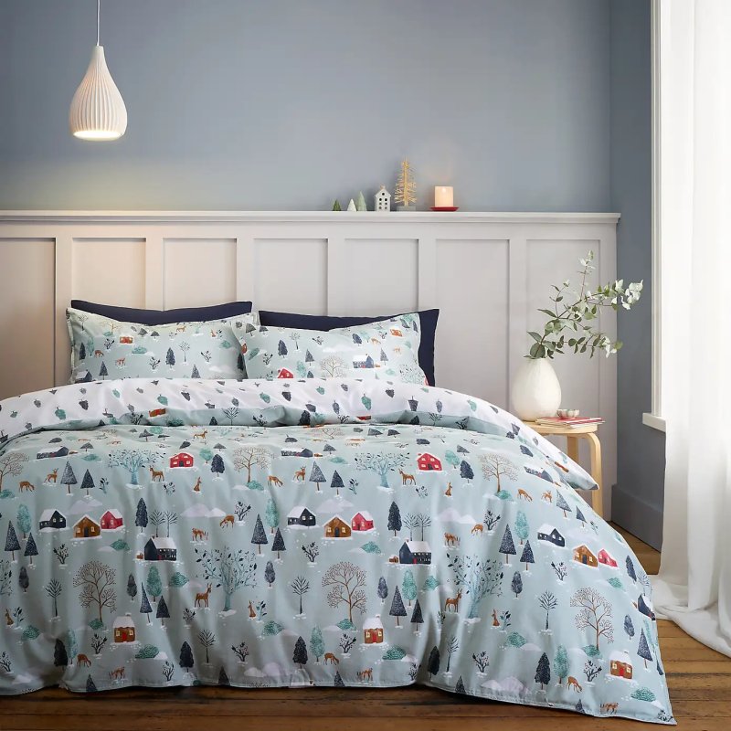 Bianca Bianca Brushed Winter Scene Duvet Cover Set