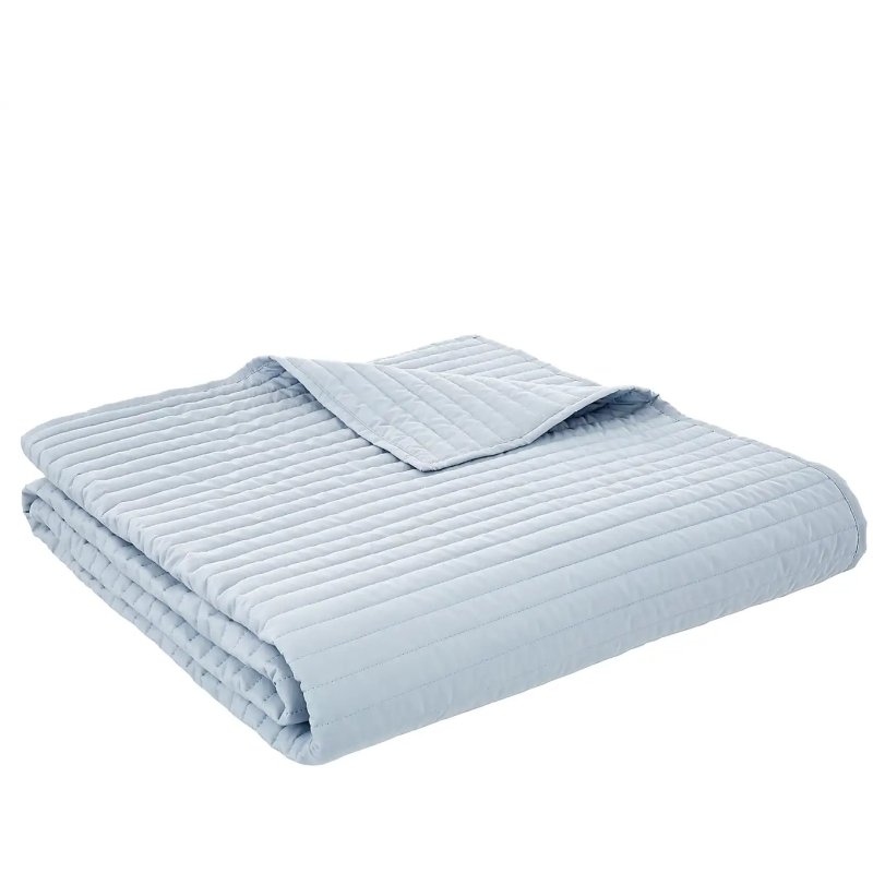 Bianca Bianca Blue Quilted Lines Bedspread