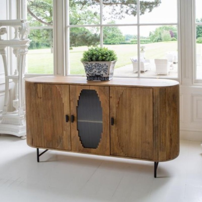 Fluted Ridge 3 Door Sideboard lifestyle