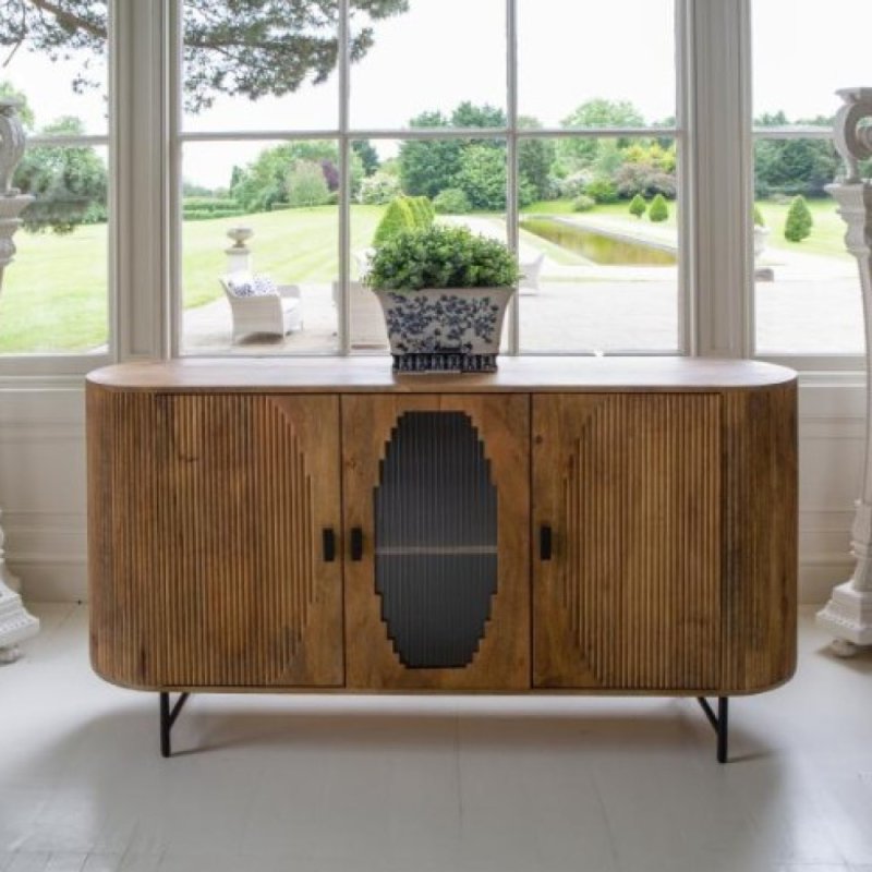 Fluted Ridge 3 Door Sideboard lifestyle
