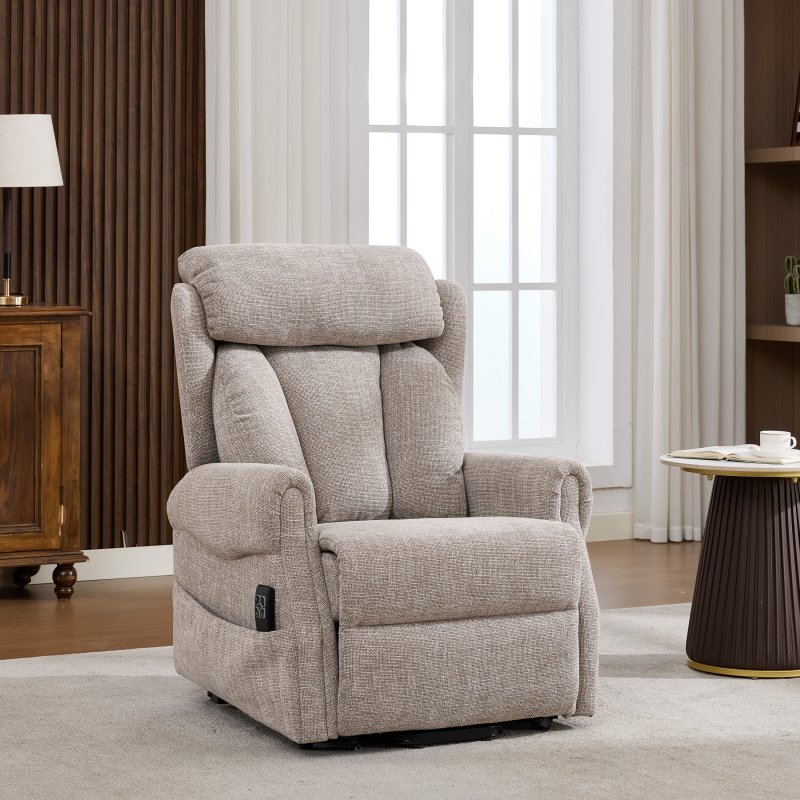 Georgia Dual Motor Lift & Rise Chair In Chacha Oat lifestyle