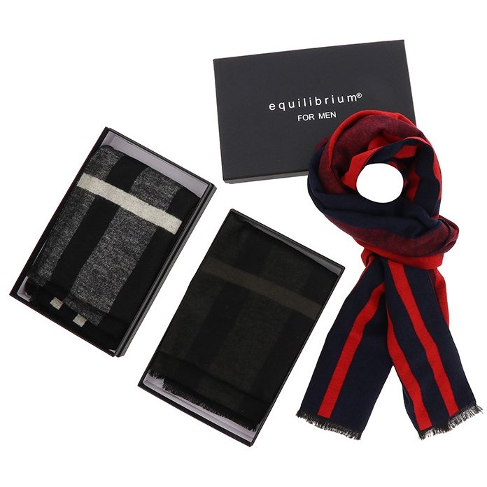 Shudehill Mens Wide Stripe Fringed Scarf