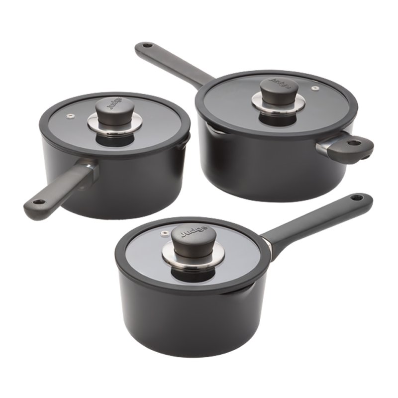 Judge Vista Ceramic 3 Piece Draining Saucepan Set