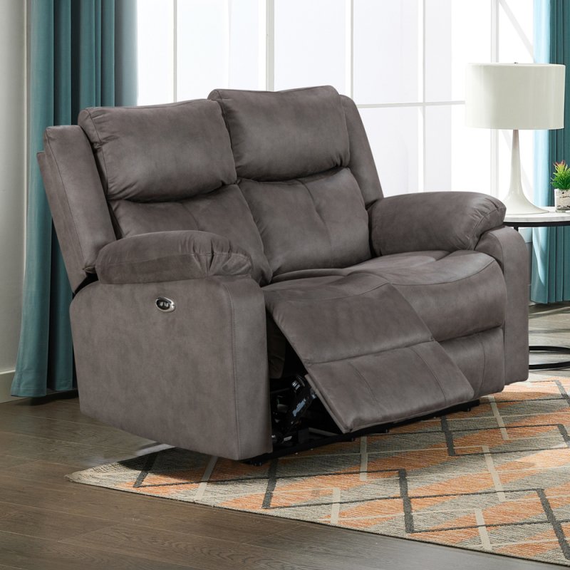 Washington 2 Seater Power Recliner Sofa In Steel Fabric lifestyle