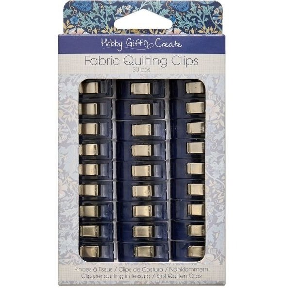 Hobby Gift Hobby Gift Woodblock Floral Pack of 30 Fabric Quilting Clips