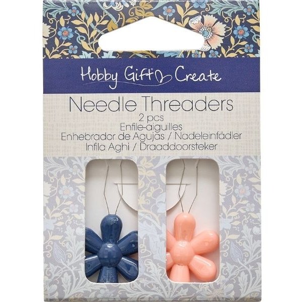 Hobby Gift Hobby Gift Woodblock Floral Pack of 2 Needle Threaders