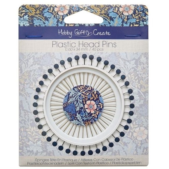 Hobby Gift Hobby Gift Woodblock Floral Wheel of 40 Plastic Head Pins