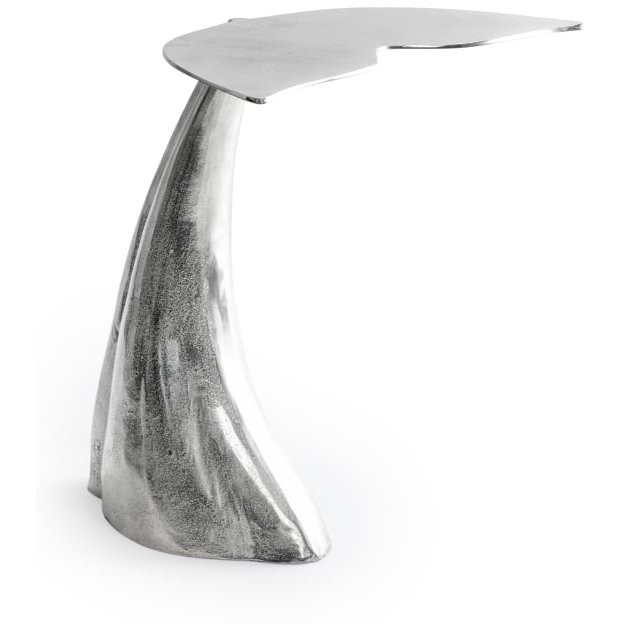 McGowan Rutherford Raw Nickel Whale Tail Side Table