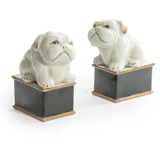 McGowan Rutherford Pair Of Ceramic English Bulldog Figures