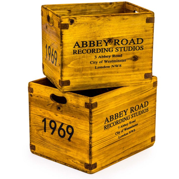 McGowan Rutherford Wooden "Abbey Road" LP Record Storage Boxes