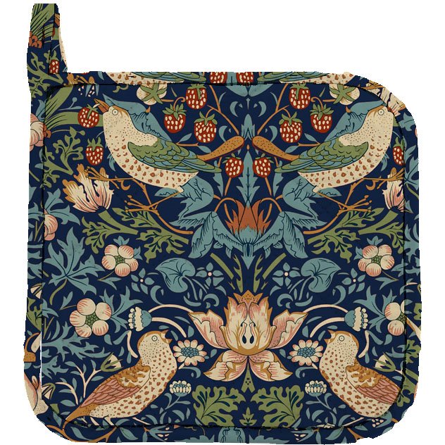 William Morris Pot Holder Strawberry Thief Navy